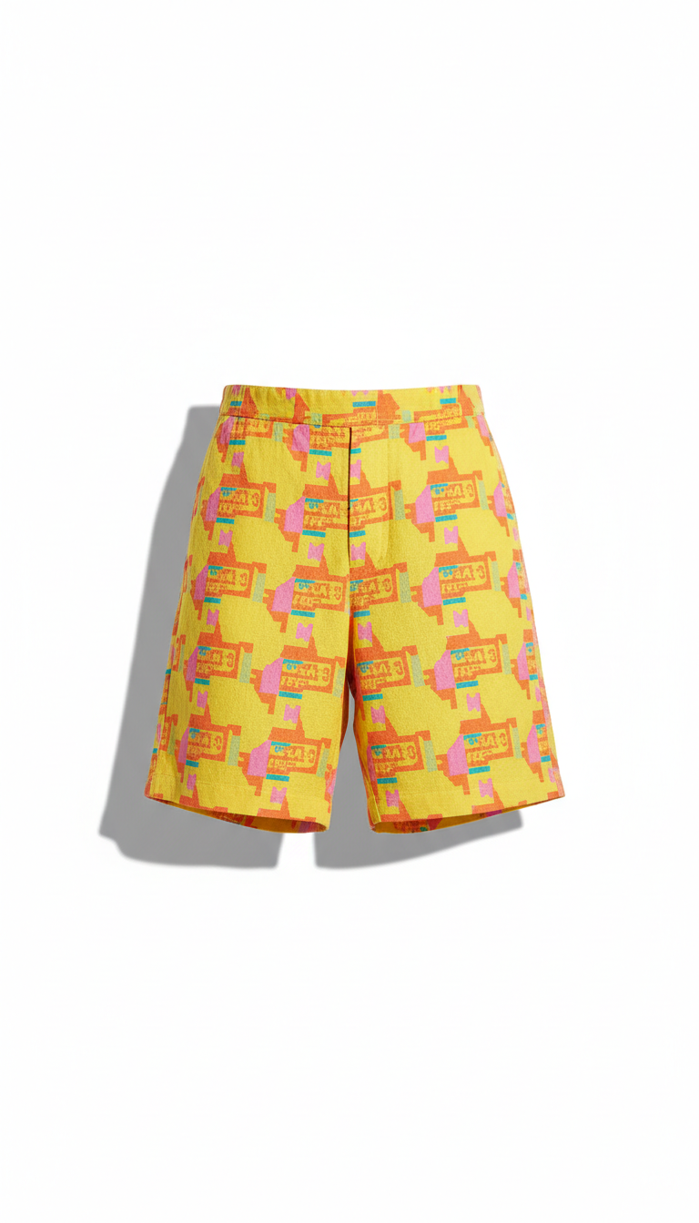 Vivid Lemon relaxed shorts